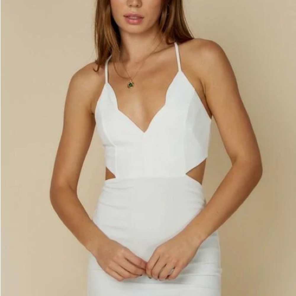 White Strappy Cutout Dress